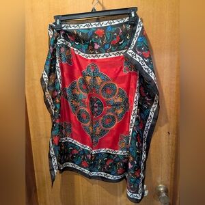 Berkshire Black and Red Floral Scarf